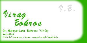 virag bokros business card