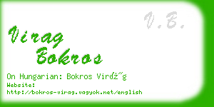 virag bokros business card